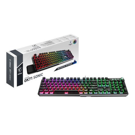 MSI | Gaming Keyboard | VIGOR GK71 SONIC BLUE | Gaming Keyboard | RGB LED light | US | Wired | Black | Numeric keypad | Blue Swi - 5